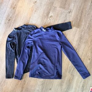 Under Armour Black and Navy Long Sleeve Duo Boys Medium